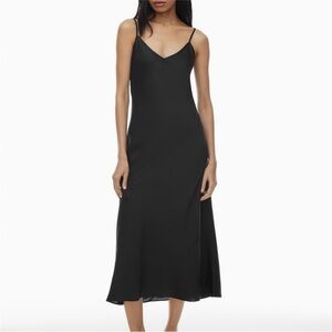 Wilfred Black Slip Midi with Delicate Straps